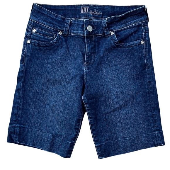 Kut from the Kloth Pants - Kut From The Kloth Natalie Bermuda Jean Denim Shorts Size 6 Dark Wash